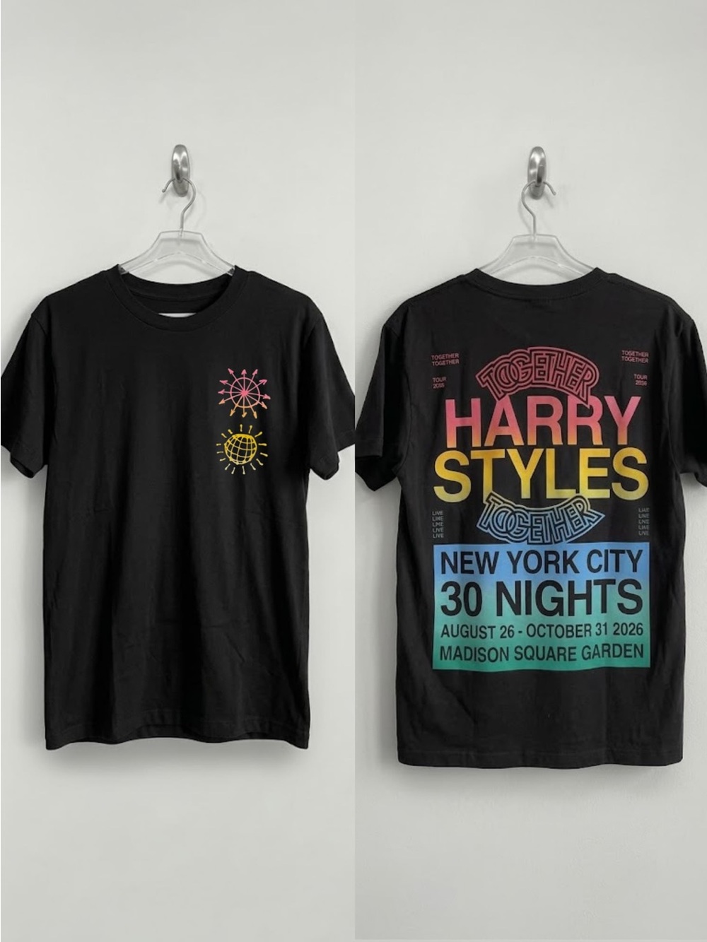 Harry Styles Together Together Tour 2026 Exclusive T-shirt Rainbow